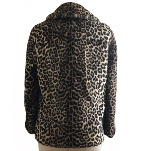 đť…şfairmoor vintage 1970s faux leopard fur jacket size small - Picture 4 of 9